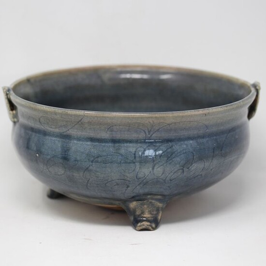 Censer (1) - Powder blue - Earthenware - China - Qing Dynasty (1644-1911)