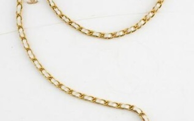 Chanel Gold-Tone Link Belt Crystal Eagle w Charm
