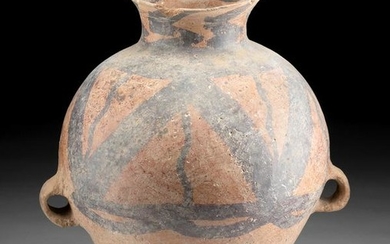 Chinese Neolithic Yangshao Bichrome Pottery Urn