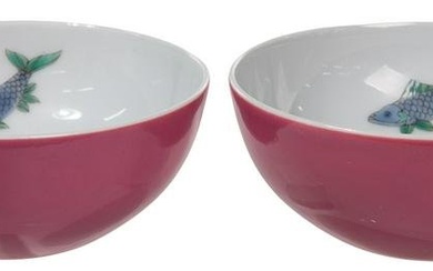 Chinese Porcelain 'Carp' Bowls