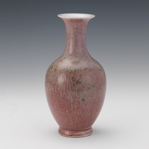 Chinese Porcelain Flambe Glazed Cabinet Vase, Qianlong Marks