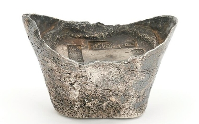 Chinese Silver Boat Form Sycee