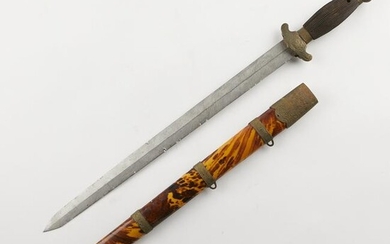 Chinese Sword w/ Wooden Scabbard