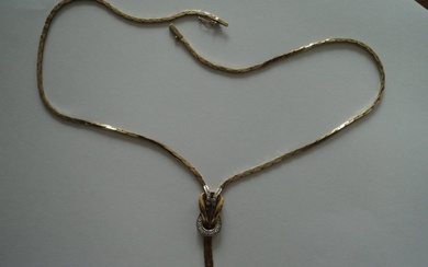 Choker necklace - 14 kt. Yellow gold - 0.20 tw. Diamond