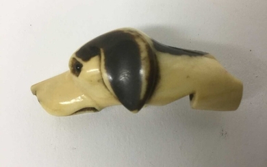 Christmas present for the love of your life: Fine quality 19th century carved and stained ivory dog whistle