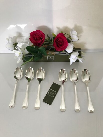 Christofle modèle Boréal - Soup spoons (6) - Silver plated