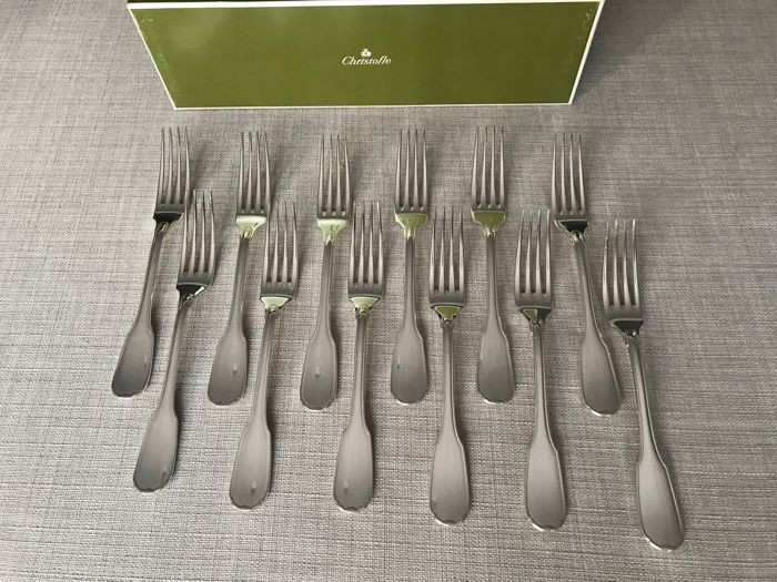 Christofle modèle Versailles - forks (12) - Silver plated