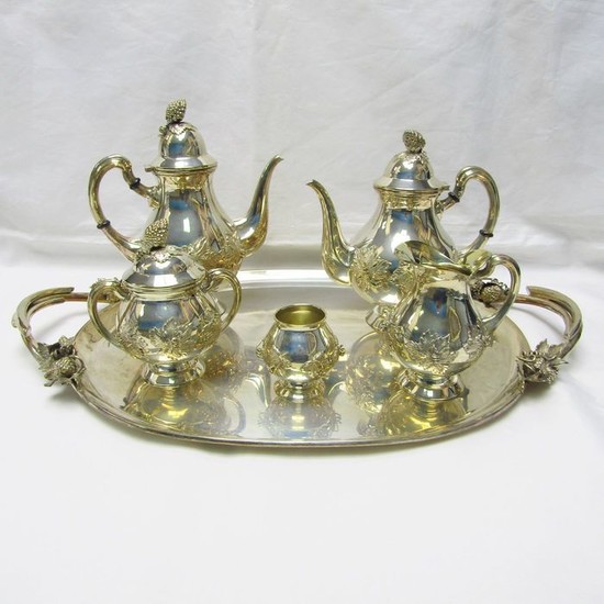 Coffee and tea service - .915 silver - 3.750 gr. - Spain - First half 20th century
