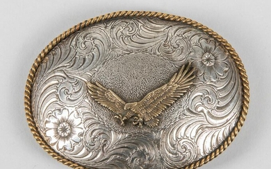 Collectible Navajo Silver & Copper Belt Buckle