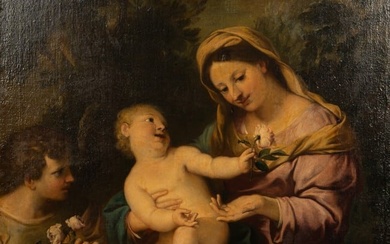 Continental School (Late 18th or 19th Century): Madonna and Child with Saint John the Baptist