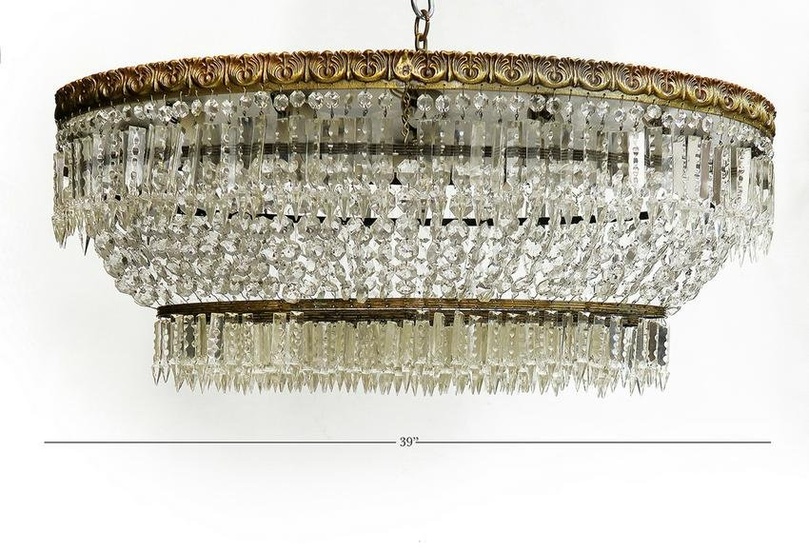 Crystal Baccarat style large chandelier