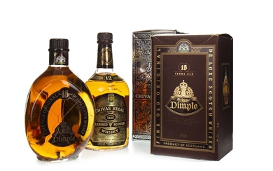 DIMPLE 15 YEARS OLD AND CHIVAS REGAL 12