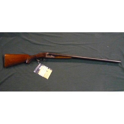 Deactivated Bigontli 12 bore side by side shotgun with new s...