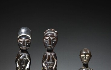 Deux statuettes, Koulango Côte d'Ivoire Bois,... - Lot 3 - Binoche et Giquello