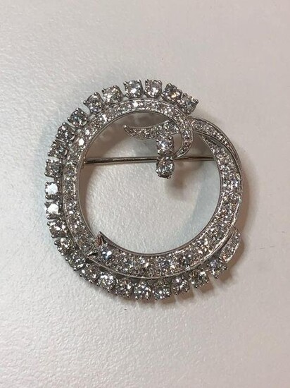Diamond Circle Brooch