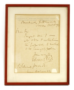 ELGAR, Edward: Signed Autograph Letter. Written on “Severn House, 42, Netherhall Gardens, ...