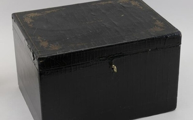 ENGLISH LACQUERED HUMIDOR Late 19th Century Height