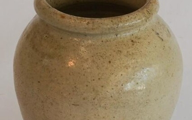 Early Southern Stoneware Slave Made Preserve Jar