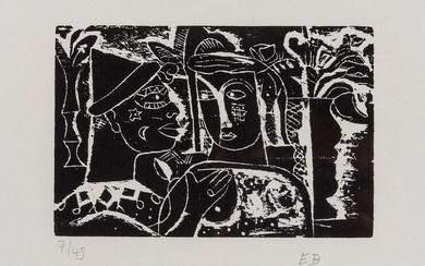 Edward Burra (1905-1976) Café (see Cary & Griffiths: Avant-Gard British printmaking p.105)