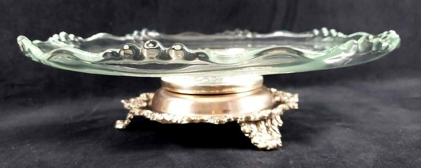 Edwardian Crown Silver Antique Signed Pedestal