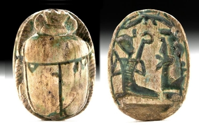 Egypt Steatite Scarab Amulet of Amenhotep III, ex-Mitry