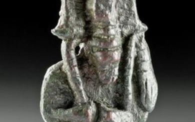 Egyptian Bronze Standing Figure of Osiris