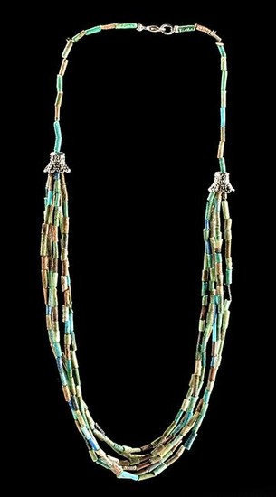 Egyptian Faience Beaded Necklace Multi-Strands