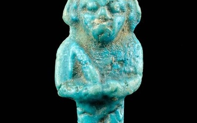Egyptian Late Dynastic Faience Mummy Wrapping Amulet