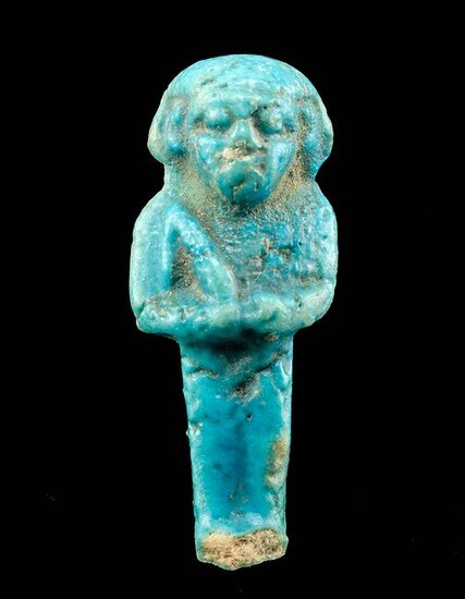 Egyptian Late Dynastic Faience Mummy Wrapping Amulet