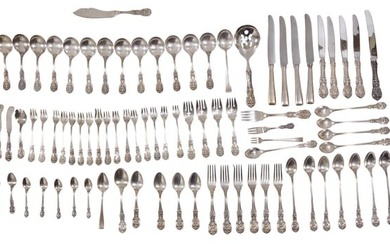 Eight-Six Pieces of Sterling Silver Flatware, Total Sterling Wt.- 86.14 Troy Oz. (86 Pcs.)
