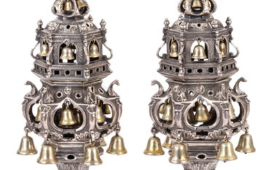 Elegant Pair of Torah Finials – Amsterdam, 1738 – From the Collection of the Antwerp Spanish-Portuguese Synagogue