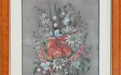 Ellis Rowan "A Bunch of Australian Wild Flowers" chromolithograph 79.5 x 61cm (frame) printed by Alfe Cooke, Queen's Colour Printers...