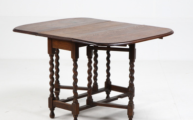 English gateleg table, folding table, solid oak