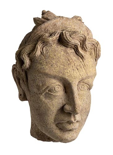 Etruscan Terracotta Big Portrait, 4th - 3rd century BC; height...