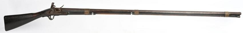 FANTASTIC 18TH CENTURY ID'ED FLINTLOCK WALL GUN