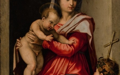 FOLLOWER OF ANDREA DEL SARTO | MADONNA AND CHILD WITH THE INFANT SAINT JOHN THE BAPTIST