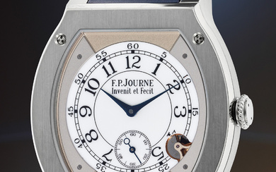 F.P. Journe, Ref. ELHT A fine and attractive titanium electro-mechanical tortue-shaped wristwatch with luminous dial, guarantee, and presentation box
