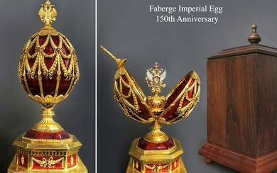 Faberge Imperial Jeweled Egg, 150th Anniversary