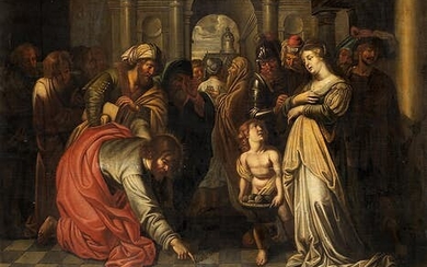 Flämischer Maler des 17. Jahrhunderts, CHRISTUS UND DIE EHEBRECHERIN