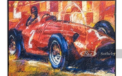 1950s Ferrari Formula 1 Grand Prix Painting by Louis C. Hébert
