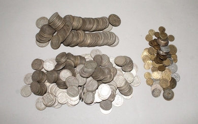 Fort lot de pièces en argent comprenant : - 20 Francs Hercule 1929x4, 1933x50, 1934x6,...