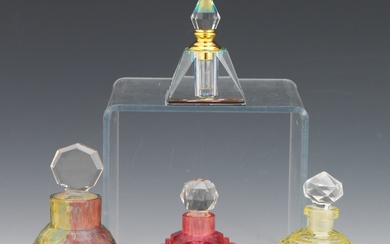 Four Glass Perfume Bottles