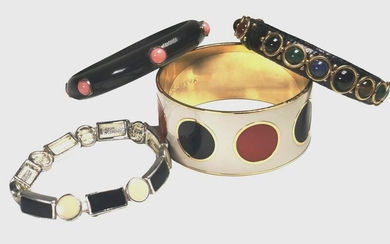 Four Vintage Enamelled Bracelets