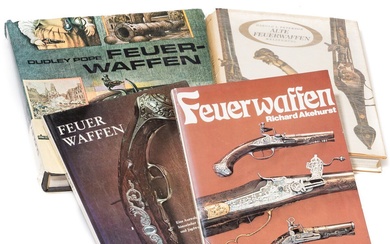 Four books on old firearms, Wiesbaden, 2nd half of the 20th century Chacun avec couverture...