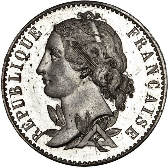 France - 10 centimes 1848 - Concours monétaire - Tin