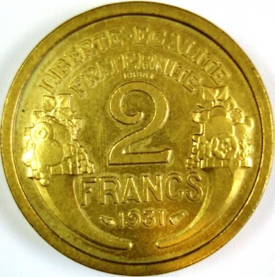 France - 2 Francs 1931 Morlon - Essai Piéfort en Bronze-Alu