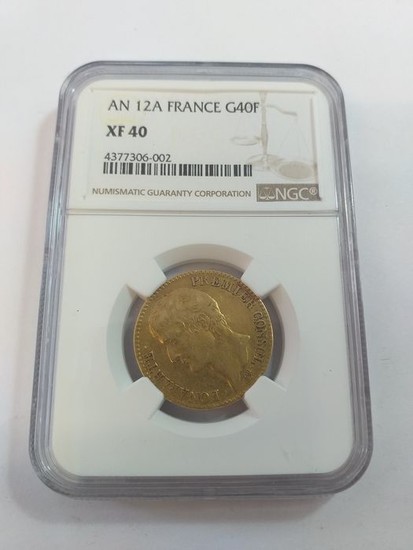 France - 40 Francs An 12-A Napoléon I - NGC XF40 - Gold