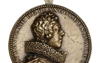 France, Louis XIII, 1610–1643, cast AE Medal, by Dupré, 1626, the Kings...