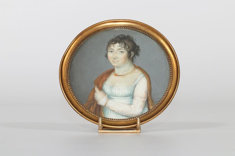 France portrait of a "miniature" young woman from the