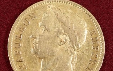 French 40 franc coin
